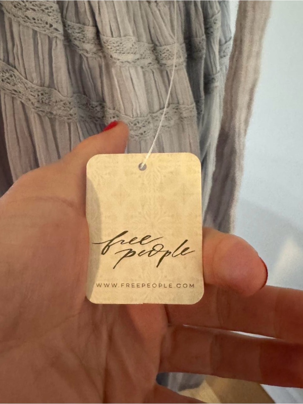 Free People Pale Blue Halter Tiered Maxi Dress - Picture 5 of 6